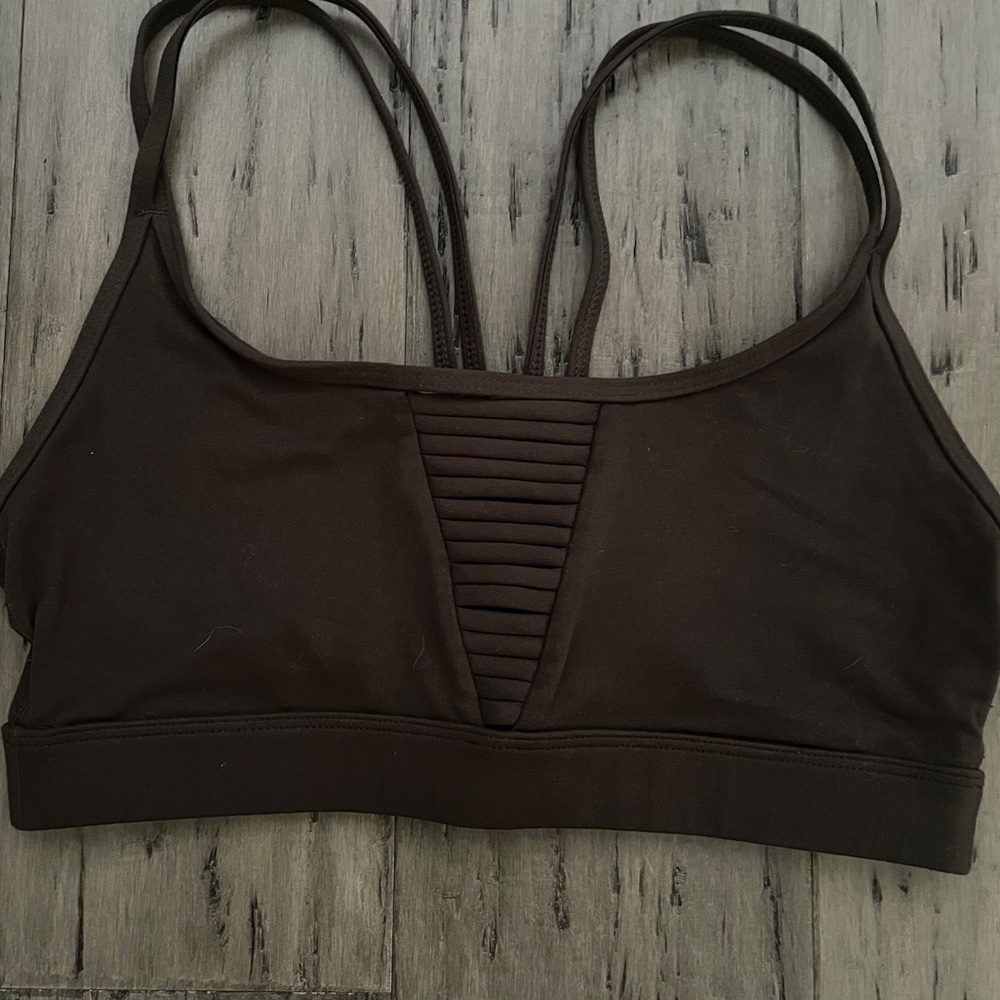 Betsey Johnson Olive Strappy Sports Bra Size